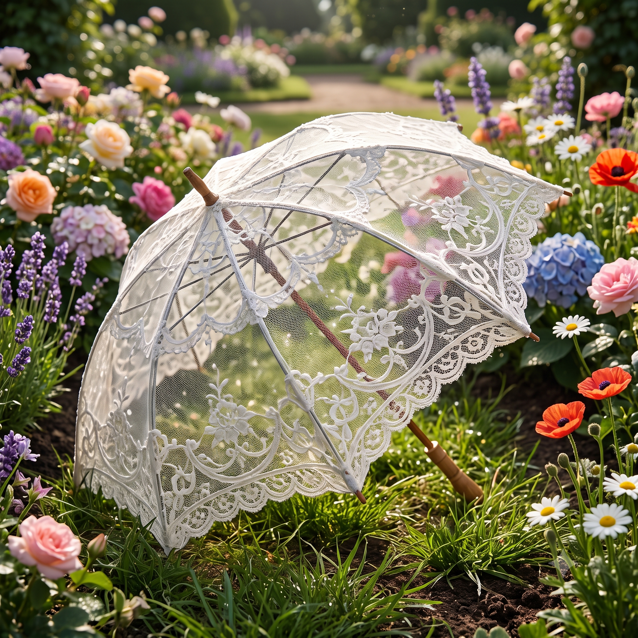 Sombrillas de encaje: el accesorio imprescindible para bodas con encanto 10