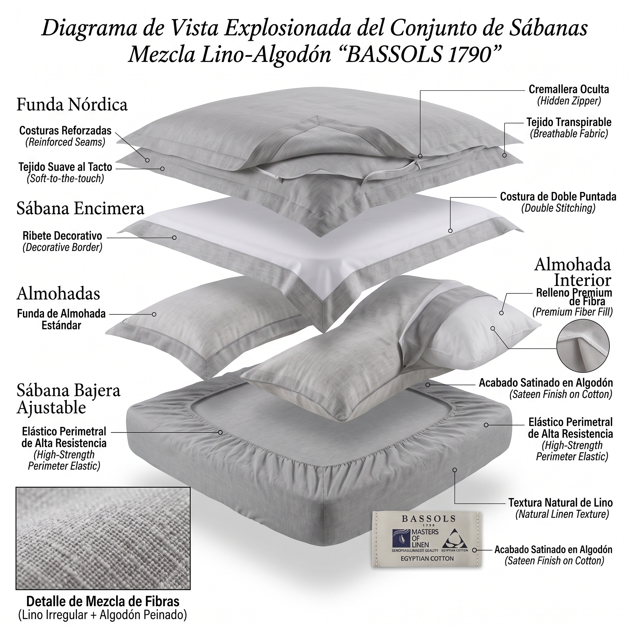 SÁBANAS BASSOLS DE LINO Y ALGODÓN PARA EL OTOÑO 3 SÁBANAS BASSOLS DE LINO Y ALGODÓN PARA EL OTOÑO 3