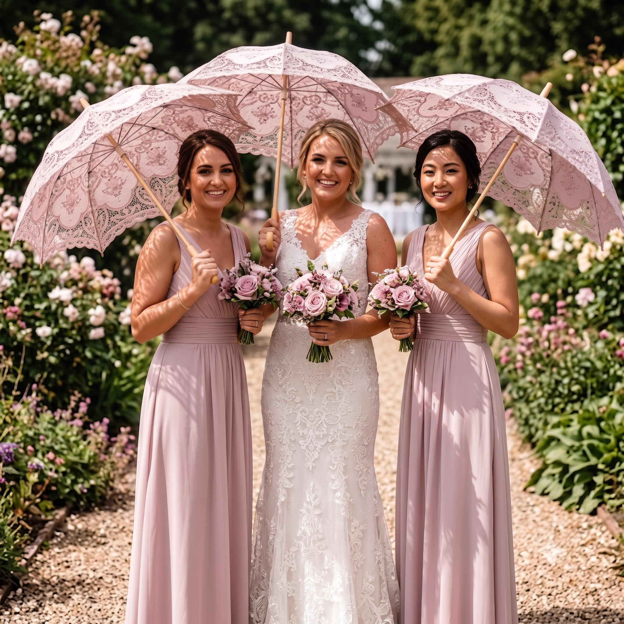 Sombrillas de encaje: el accesorio imprescindible para bodas con encanto 11