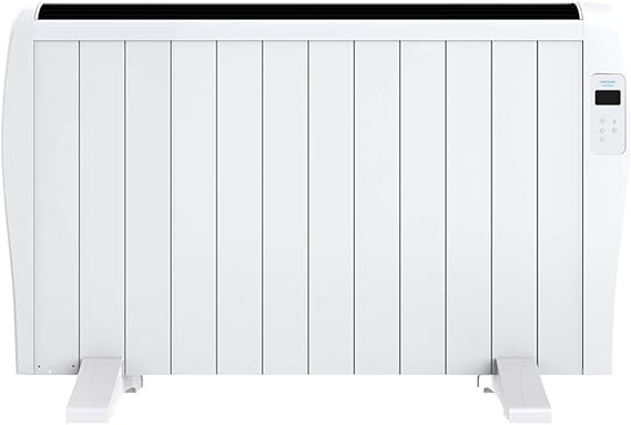 Cecotec Radiador Eléctrico Bajo Consumo Ready Warm 2500 Thermal Connected. 12 Elementos, 2000 W, De pared o pie, Temporizador, Mando a Distancia, Pantalla LCD, Control Wifi